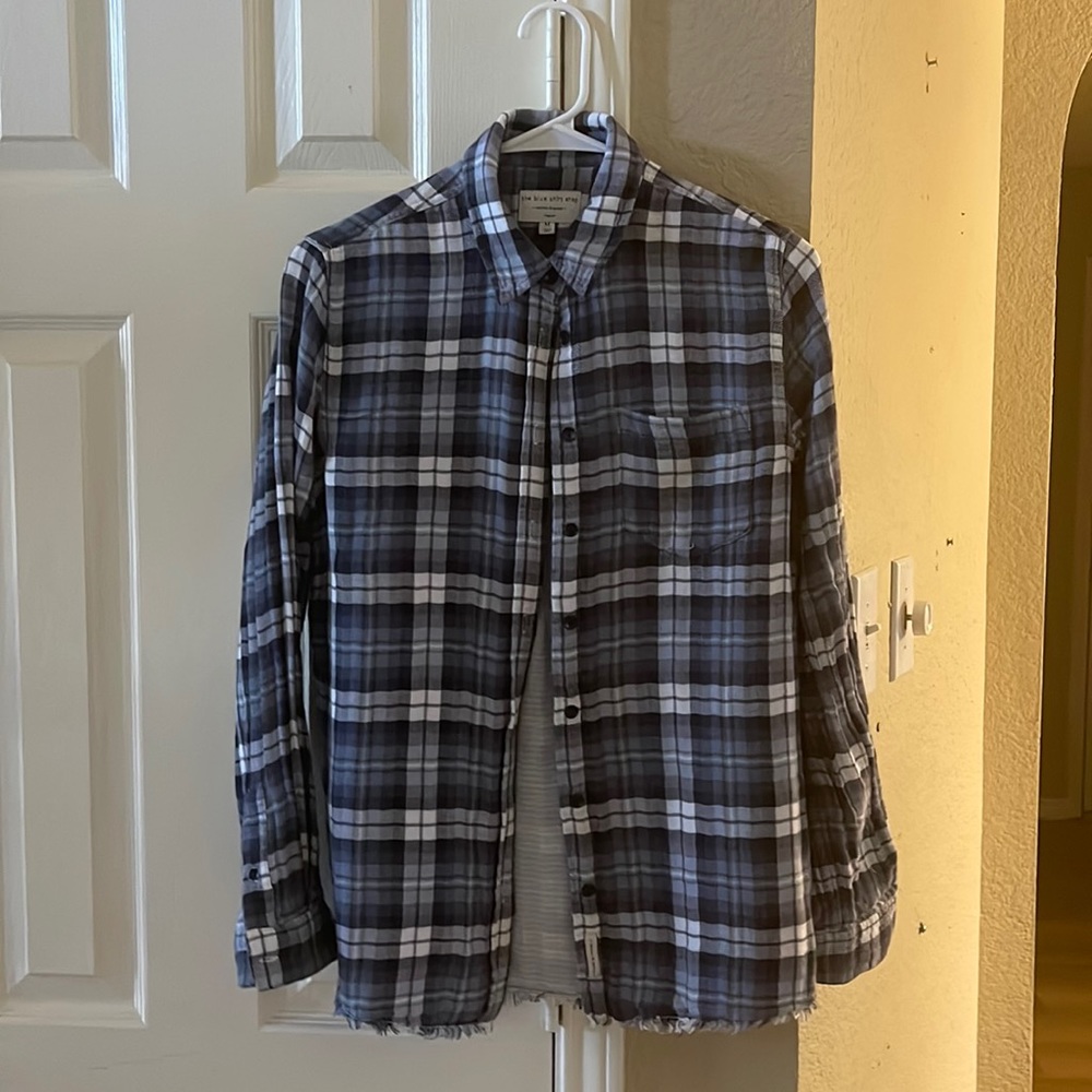 Upscale flannel button down shirt